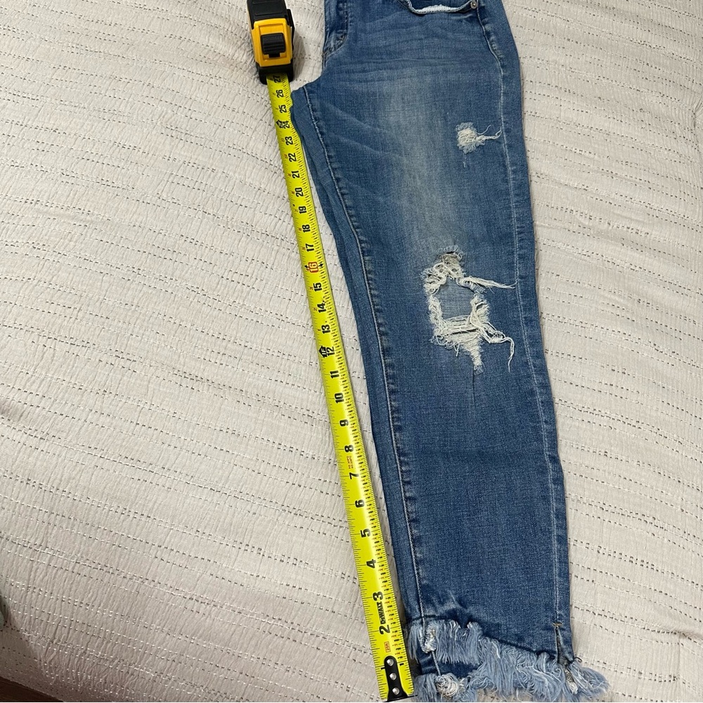 KanCan Blue Distressed Ankle Jeans - Picture 6 of 6